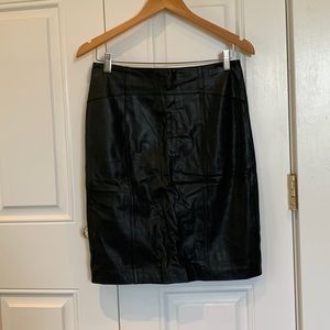 Ann Taylor Leather black skirt